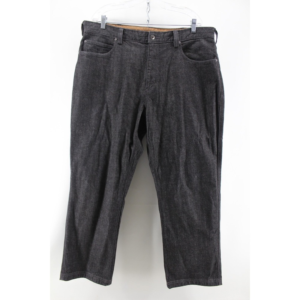 Duluth Trading Jeans Mens 40x28 Black Flex Ballroom Stretchy Cotton Spandex
